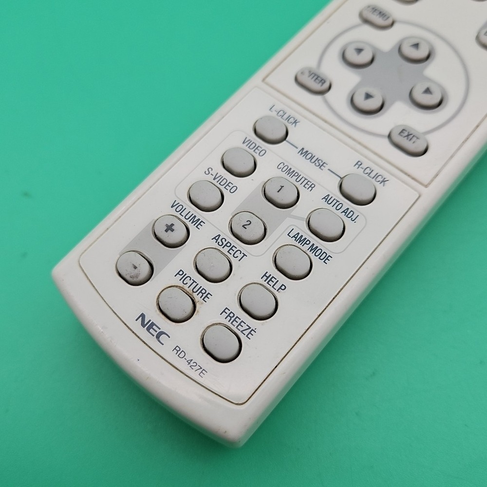 NEC RD-427E Remote Control Genuine OEM Tested Works Missing Battery Cover - Picture 2 of 4